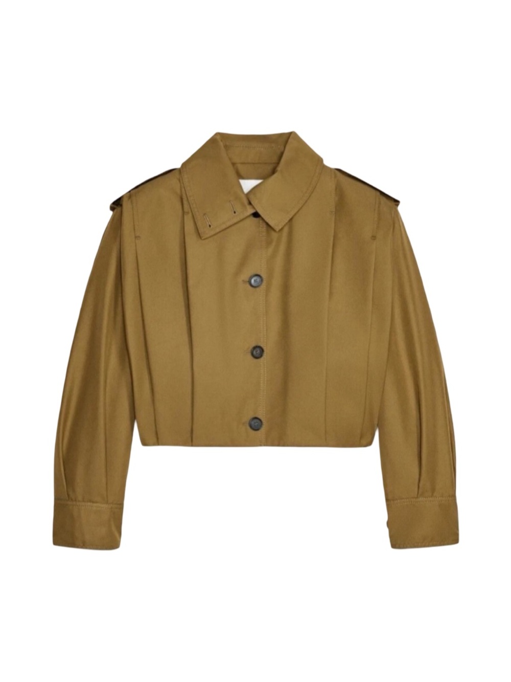 Zara Cropped Utility Jacket in Olive Brown